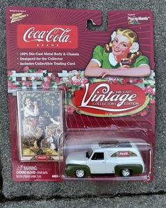 Johnny Lightning Coca Cola Vintage 1955 Ford Panel Van, White & Green, 1:64 - Picture 1 of 8