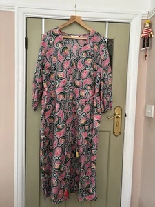 Boden "Daria Midi Dress", Cotton Paisley Fabric, SIze 20 - Picture 1 of 6