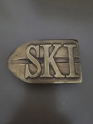 SKI Belt Buckle by Mike. Made of Silicon Bronze USA - Image 1 of 4