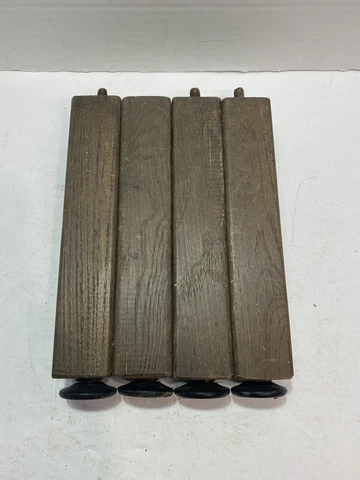 Vintage Set Of 4 Mid Century MCM 7” Wood Furniture Legs Cover