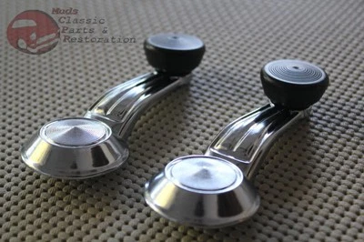 Manual Window Crank Door Requlator Handles Pair Black Knobs Chevy GM Car Truck - Image 1 of 4
