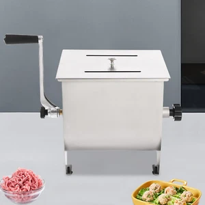 Mezclador de carne de 9 kg/20 lb 201 acero relleno máquina mezcladora de alimentos mezclador manual con mango - Imagen 1 de 15