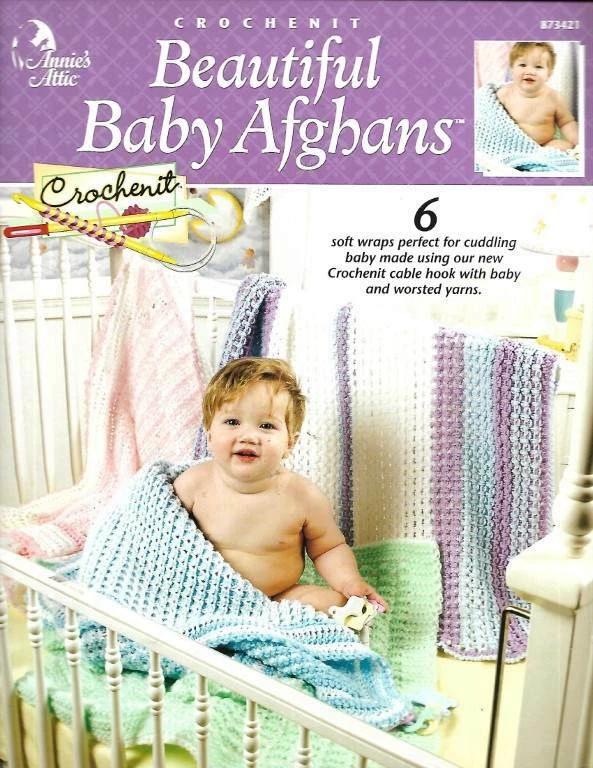 Annie's Attic Crochenit Baby Afghans 6 Design Pattern 873421