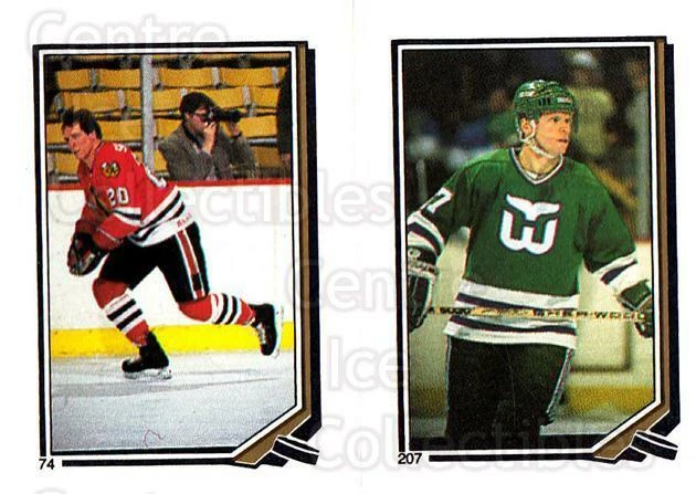 1987-88 O-Pee-Chee Stickers #074-207 Al Secord, Doug Jarvis - Image 1 of 1