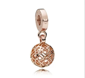 ʕ·ᴥ·ʔ Authentic Pandora Rose Harmonious Heart Dangle with Chime - 787255 - Picture 1 of 5