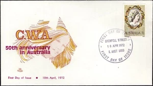 Australia 1972 50 aniversario de la CWA Royal sin dirección FDC, en muy buen estado - Imagen 1 de 1