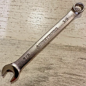 ARMSTRONG USA 3/8" COMBINATION WRENCH 12 PT SAE 5.5" LONG SATIN FINISH 30-312 - Picture 1 of 5