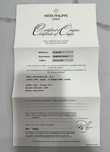 Authentic Patek Philippe Calatrava Travel Time 5134j Certificate Papers Booklet - Picture 1 of 2