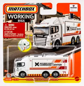 2024 Matchbox Real Working Rigs #13 Scania Tactical Command Center Fire Truck - Picture 1 of 2
