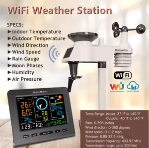Professional WiFi Wireless Weather Station 6-in-1 Wireless Outdoor Sensor - Picture 1 of 7
