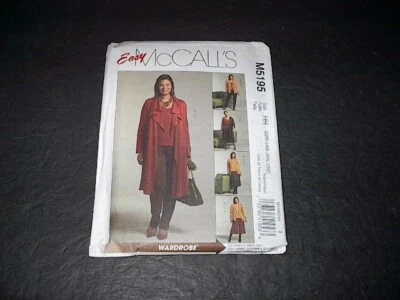 McCall's Pattern 5195 Women's Unlined Jacket Top Skirt Gaucho & Pants 22W~28W UC - Image 1 of 3