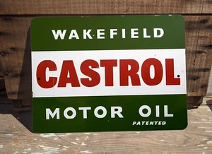 Wakefield Catrol Motor Oil Vintage 9"x12" Aluminum Sublimated Metal Sign Garage - Picture 1 of 2