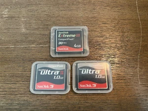 3 PCS sandisk 1x4GB +2x 1GB Ultra 15MB/S CF Memory CARD - Picture 1 of 3