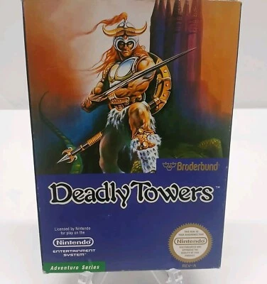 Deadly Towers (Nintendo NES) CIB Vintage 80s Retro Boxed Fantasy Classic Game - Image 1 of 4