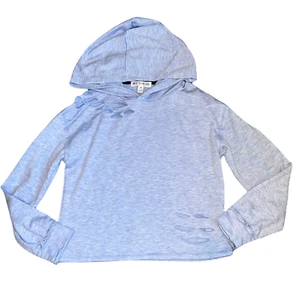 Love Glam Girl cropped hoodie with rips M(10-12) - Picture 1 of 2