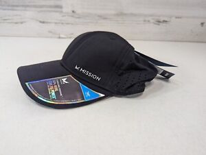 MISSION Hat Black Instant Cooling Hat Lightweight Quick Dry 