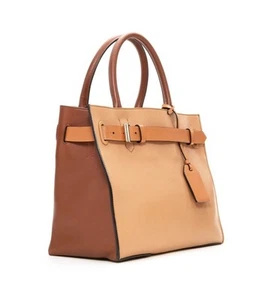 REED KRAKOFF RK40 OS BROWN COLORBLOCK TOTE HANDBAG BAG *RARE* NOT KOHLS - Picture 1 of 12
