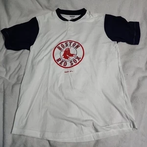 Vintage Boston Red Sox White & Blue T-Shirt Adult Size Large Reebok 2011 - Picture 1 of 3
