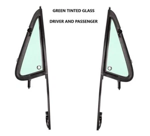 81-87 Chevy Gmc Truck Blazer Suburban Green Tint Glass Vent Window Assembly-PAIR - Picture 1 of 10