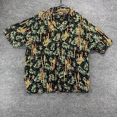 Camisa Hawaiana Para Hombres XL Multicolor Abotonada Bambú Manga Corta Rayón Puritano Foto 1 de 4