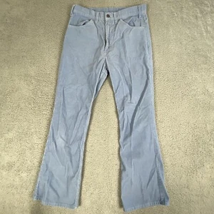 VINTAGE Levis Pants Mens 31x32 Blue Corduroy 646 Bootcut Flare Made In USA 70s - Picture 1 of 9