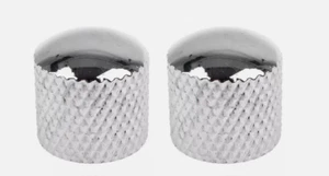 NEW 2 Boutons TELECASTER sans vis métal chrome - split shaft - guitar TELE - Bild 1 von 3