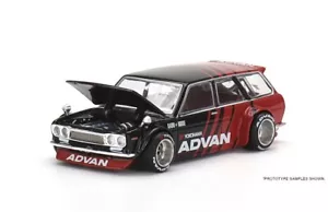 Mini GT No KHMG033 Datsun Kaido 510 Wagon ADVAN MiB - Picture 1 of 4