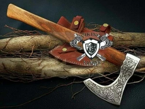 Ascia vichinga fatta a mano Ragnar Lothbrok ascia da caccia - ascia da campeggio - ascia da esterno - Foto 1 di 6
