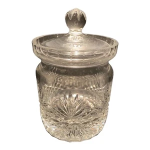 VINTAGE WEDGWOOD MAJESTY CUT CRYSTAL BISCUIT BARREL W LID  DISCONTINUED - SIGNED - Picture 1 of 13