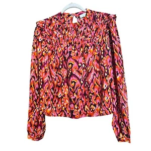 Pinch Anthropologie Top Damen Medium mehrfarbig künstlerisch Boho Print Bluse - Bild 1 von 9