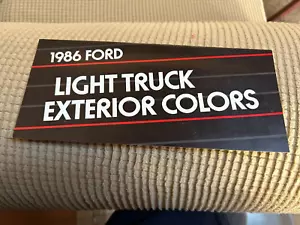 Brochure vendita colori esterni Ford camion 1986 86 pickup serie F Bronco Ranger - Foto 1 di 2