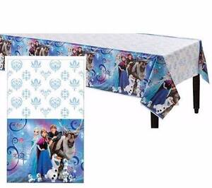 Frozen Elsa Birthday Girls Table Cover Measures 54 in x 96 in, 36 sq ft