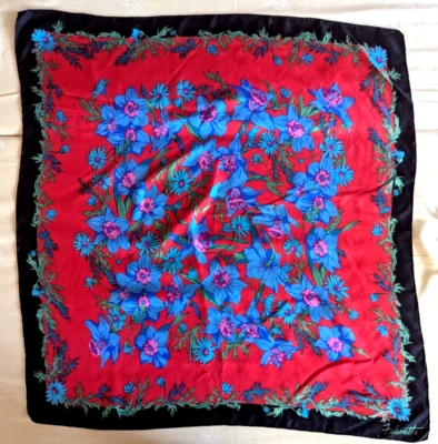 Vintage 70s - Falconetto - Made In Italy 100% Silk Scarf  - 34"x34" - Image 1 of 4