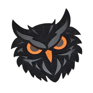 owl night hunter lasercut black embroidered morale tactical patch - Picture 1 of 2