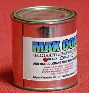 BLACK EPOXY COLOR PIGMENT PASTE 8OZ -ALSO AVAILABLE IN WHITE RED BLUE YELLOW - Picture 1 of 12