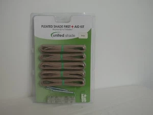 United Shade Pleated Shade First Aid Kit. Beige NEW REPAIRS 5 SHADES (2D1) - Picture 1 of 3