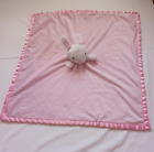 Cloud Island Pink Security Blanket Bunny Rabbit Plush Satin Polka Dot Oversized