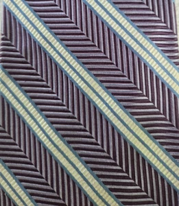 ROUNDTREE & YORKE - Seidenkrawatte gestreift - LILA & WEISS - Bild 1 von 6