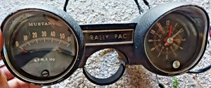 1964 1/2 1965 Ford Mustang ORIG 6K V8 6000 Rpm RALLY PAC TACHOMETER + CLOCK !!! - Picture 1 of 6