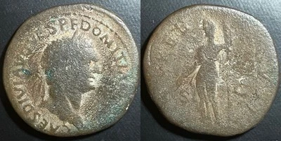 DOMITIAN as Caesar AE Dupondius Rome Ancient Roman Coin Ceres - Image 1 of 4