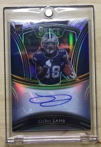 🔥2020 Panini Ceedee Lamb Rookie RC Select Signature Silver Prizm Auto Cowboys - Bild 1 von 2