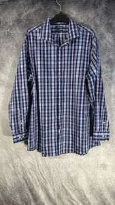 lauren ralph lauren Tall Fit Performance Stretch Long Sleeve 3XLT Blue Check - Picture 1 of 16