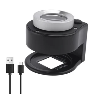 30X Lupenlupe mit 6 LED-Leuchten, Wiederaufladbar Tragbar Schreibtisch Metall5868 - Bild 1 von 9