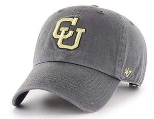 ‘47 Men’s Colorado Buffaloes Clean Up Adjustable Hat Gray/Gold NEW - Picture 1 of 7