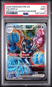 PSA 9 - 2025 Prismatic Evolutions Palafin ex 151/131 Special Illustration Rare - Picture 1 of 3