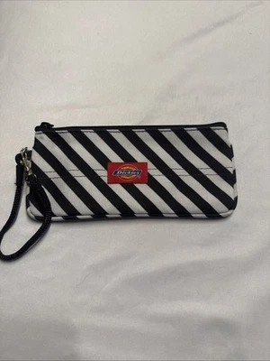 Dickies 腕带拉链袋黑色白色 8 x 3.5 x 0.5 全新 — 第 1/4 张图片