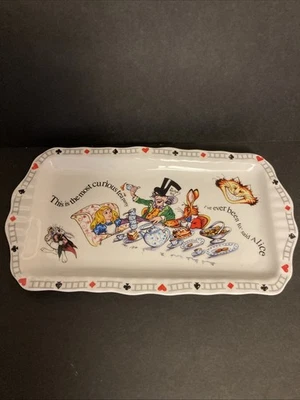 Alice in Wonderland Mad Hatter’s Tea Party Tray-Cardew Design -11.75”x6.5” - Image 1 of 4