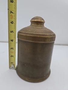 Humidor per sigari tabacco in ottone vintage bomboletta latta conservazione - Foto 1 di 4