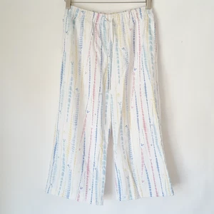 Pantalone donna Capri Uniqlo Airism taglia M Disney Topolino righe pastelli - Foto 1 di 7