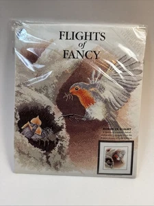 Heritage Crafts "Robin In Flight" raro uccellino vintage punto croce nuovo #FFRF540 - Foto 1 di 5